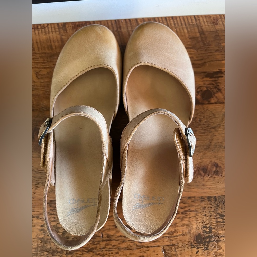 Dansko Tan Mary Jane Shoes